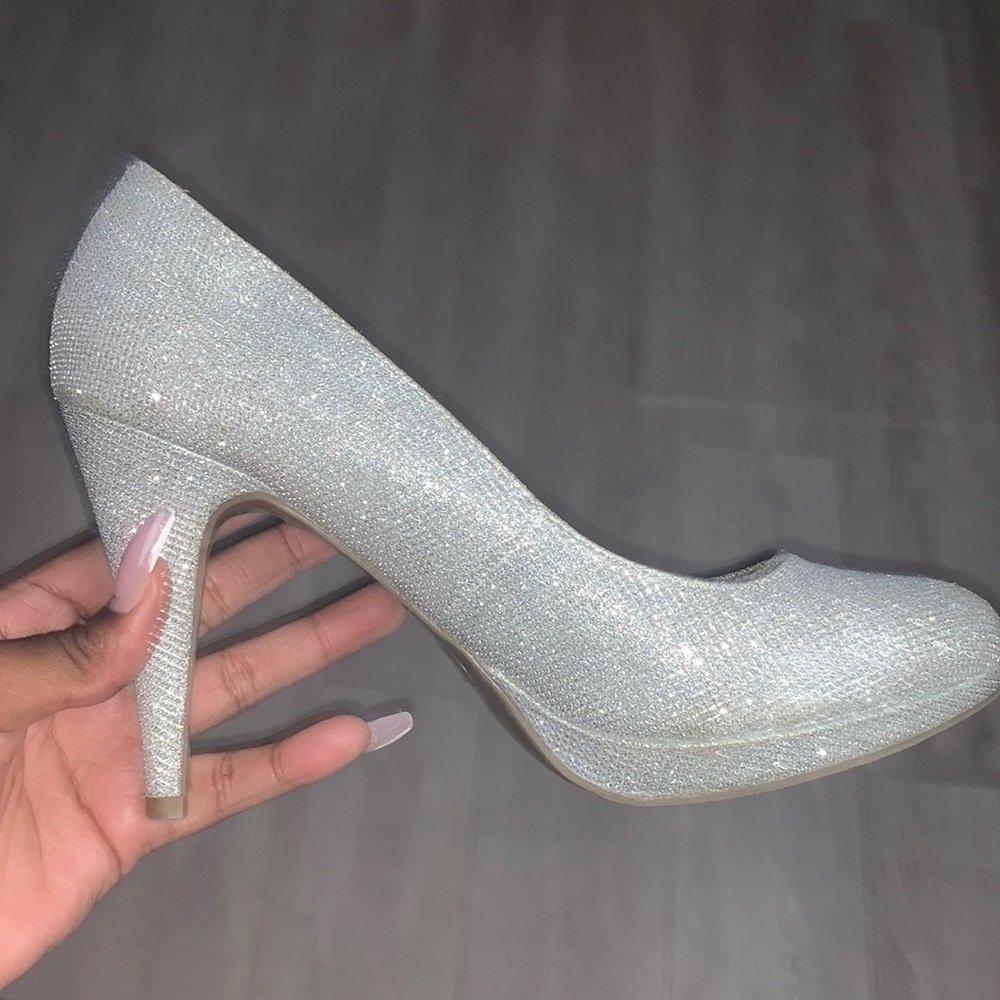 Silver Shimmery Heels
